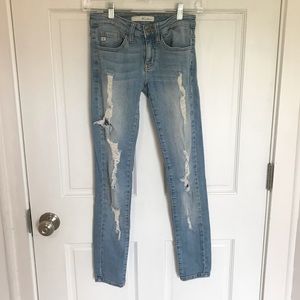 Distressed Light Wash KanCan Denim Jeans